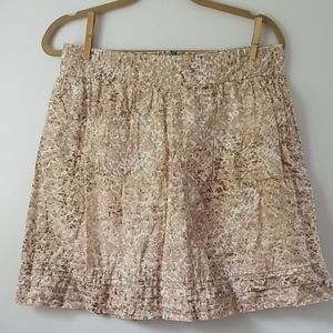 💎3/$12 Loft 100% cotton tan print lightweight skirt 4